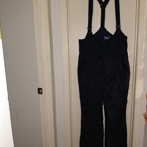 Vintage Jean Claude Killy Ski Overall Pant, sz 36, inseam 30', Black, pre-owned